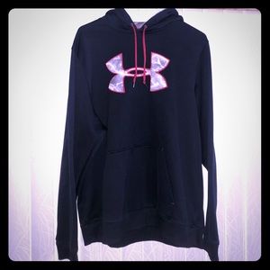 UnderArmour hooded sweatshirt, black in color